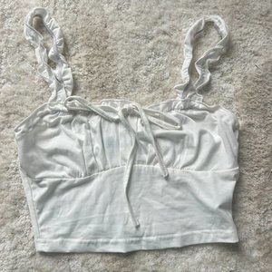 Shein XS White Ruffle Top